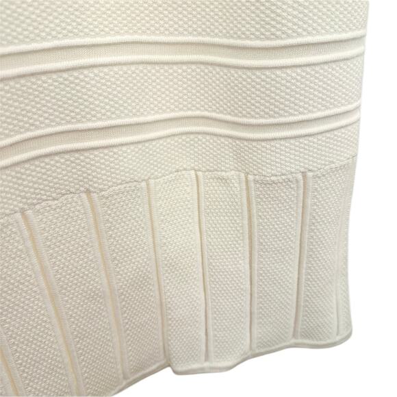 $995 ST JOHN NWT Designer Neutral Cream White Knit Lined Dress – Size 8 - Picture 3 of 10